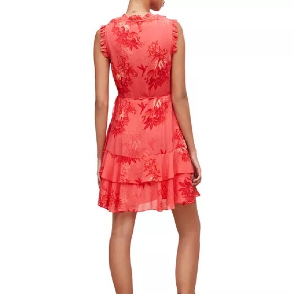 AllSaints Ari Nila Floral-Print Crepe Wrap Dress - Picture 4 of 16